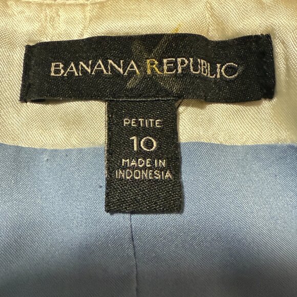 Banana Republic blue Italian flannel wool-blend pencil lined skirt size 10P - Picture 7 of 10